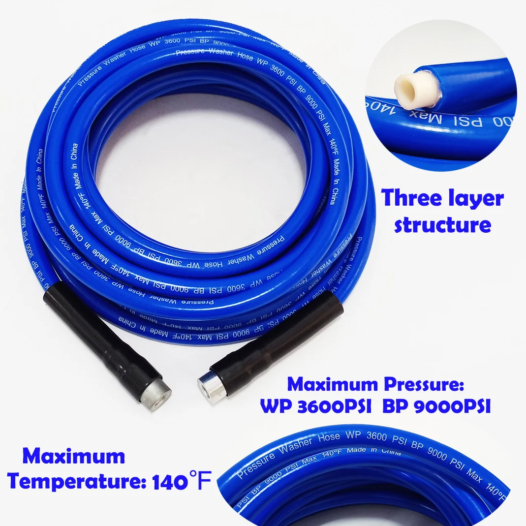 0.5-30M High Pressure Washer Hose Cord Pipe Car Water Cleaning Extension Hose M22 Brass Connector For some of Sterwins/ Daewoo