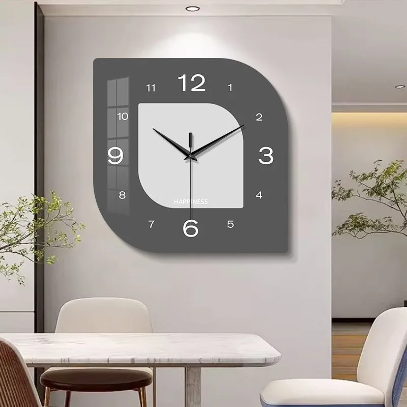 Restaurant Clock Wall Clock Living Room 2025 New Simple Solid Color Wall Watch Creative Home Clock