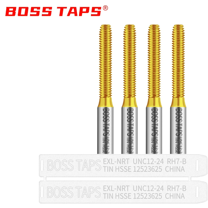 

BOSS TAPS HSSE-M42 JIS Standard TIN Coating Roll Forming Tap UNC 2-56 4-40 6-32 10-24 12-24 1/4 3/8 Machine Screw Thread Taps
