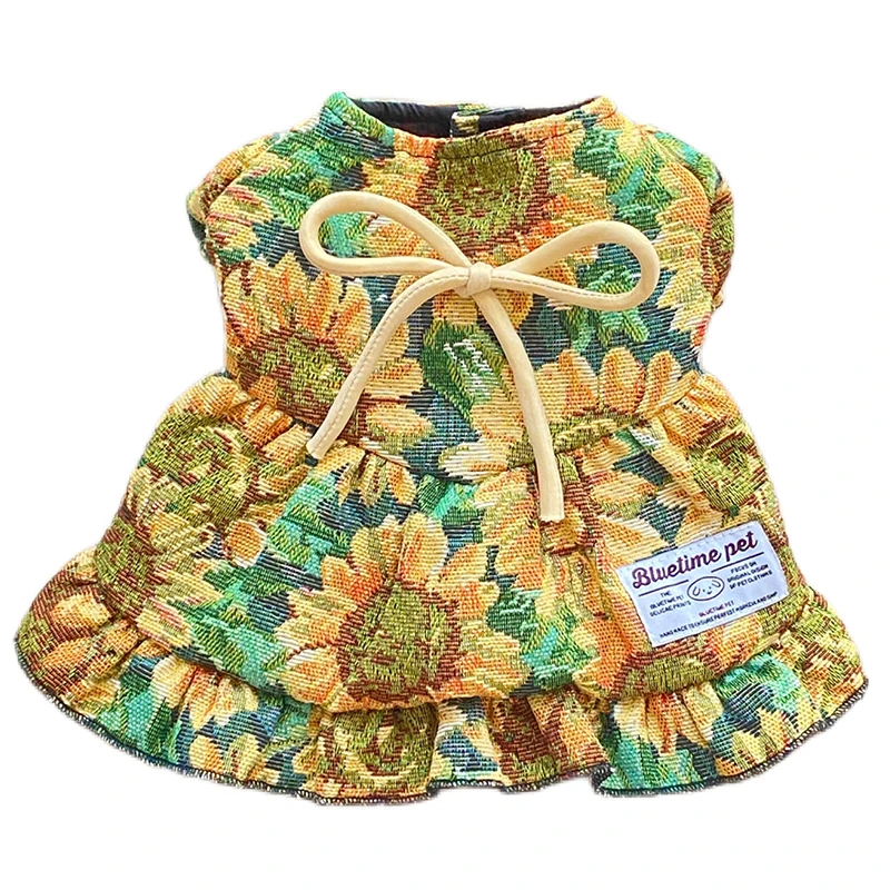 

Весеннее платье для собак, кошка, щенок, маленькая, средняя, большая одежда для собак, корги, самоедский хаски, лабрадор, золотистый ретривер, костюм