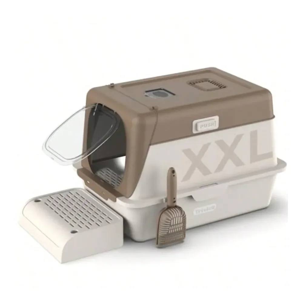 

Cat Litter Box Litter Box Cat AccessoriesStainless Steel Cat Litter Box With Lid 24 X16.1 X15.2 Large Enclosed Litter Box For Bi