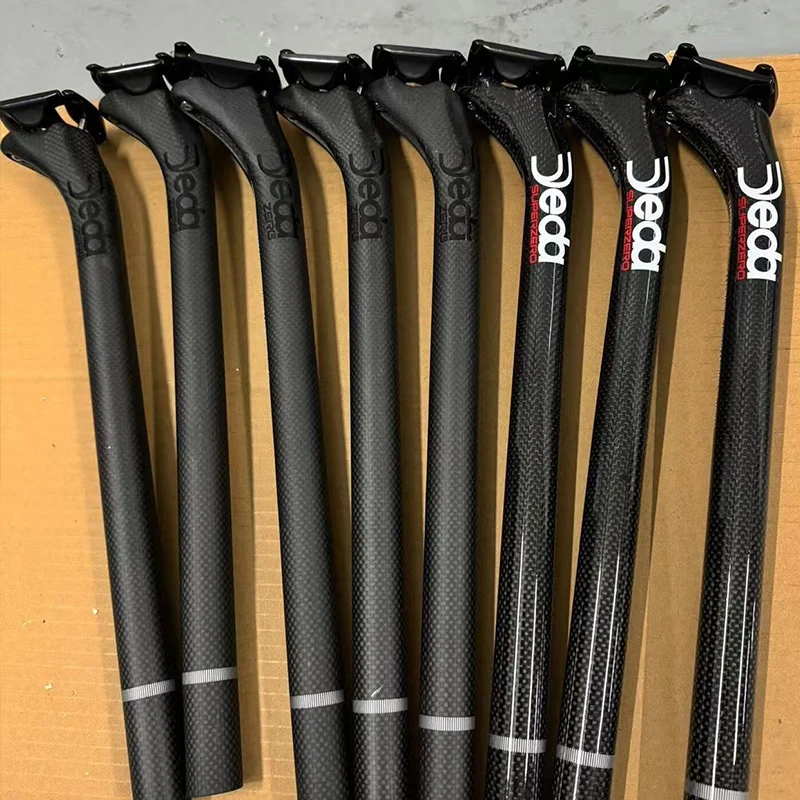 AliExpress NONE Deda Carbon Fiber Road/Mountain Saddle MTB Fold Bike Front Matte/Gloss Seat Cycing Setposts 27.2/30.8/31.6mmx350