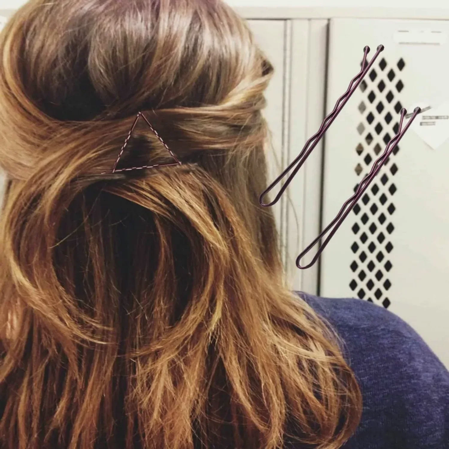 Braune Haarnadel, 240 Count 2,2 Zoll Haarnadel mit süßer Box, Premium-Haarnadel für Kinder, Mädchen und Frauen