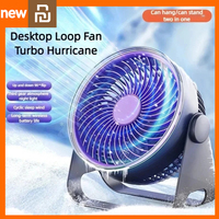 Xiami Youpin Mini Portable Fan For Camping 5 Speeds Quiet Desk Personal Mijia Fan 360°Adjustment Standing Fans Atmosphere Lights