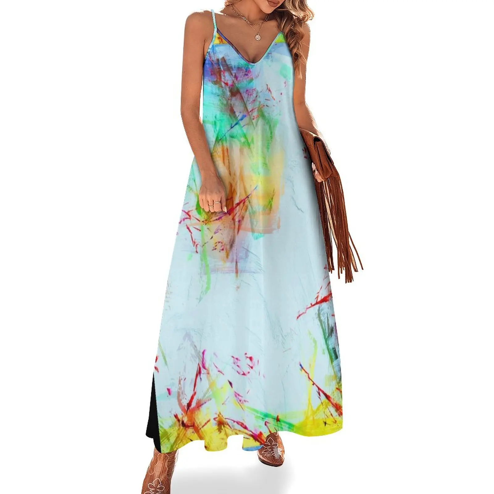 

Abstract Art Sleeveless Dress women's elegant loose dresses Evening dresses luxury evening dresses 2025 Dress