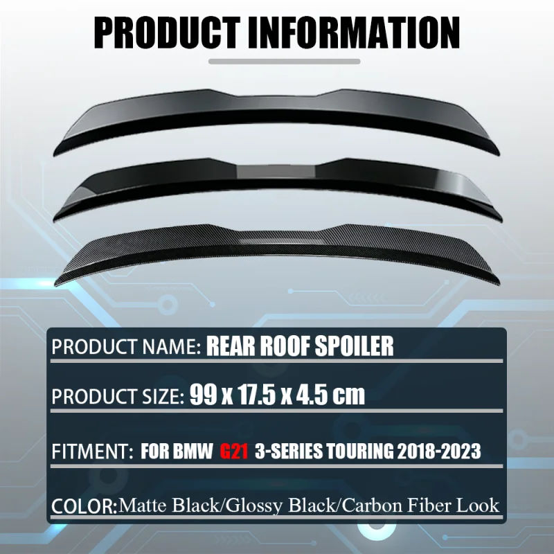 For BMW 3 Series G21 Touring 2018-2023 320i 320d 325d 330i 330d M340i Rear Roof Spoiler Wing Body Kits Tuning