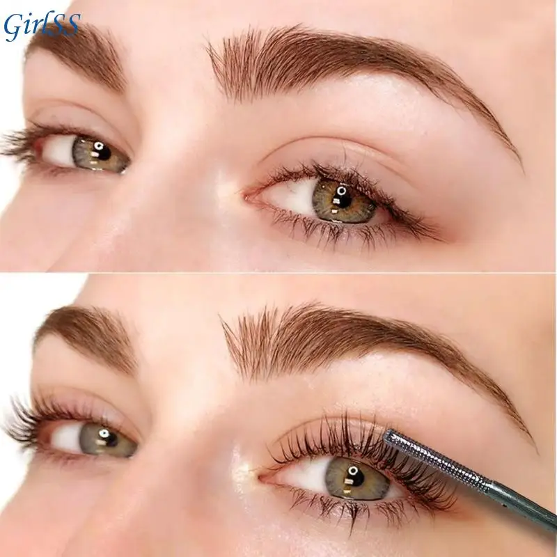 アイアンワンドマスカラ、新しいブラシレスメタルワンドマスカラブラック洗えるメタルマスカラ、防水長持ちカーリングまつげT4MB