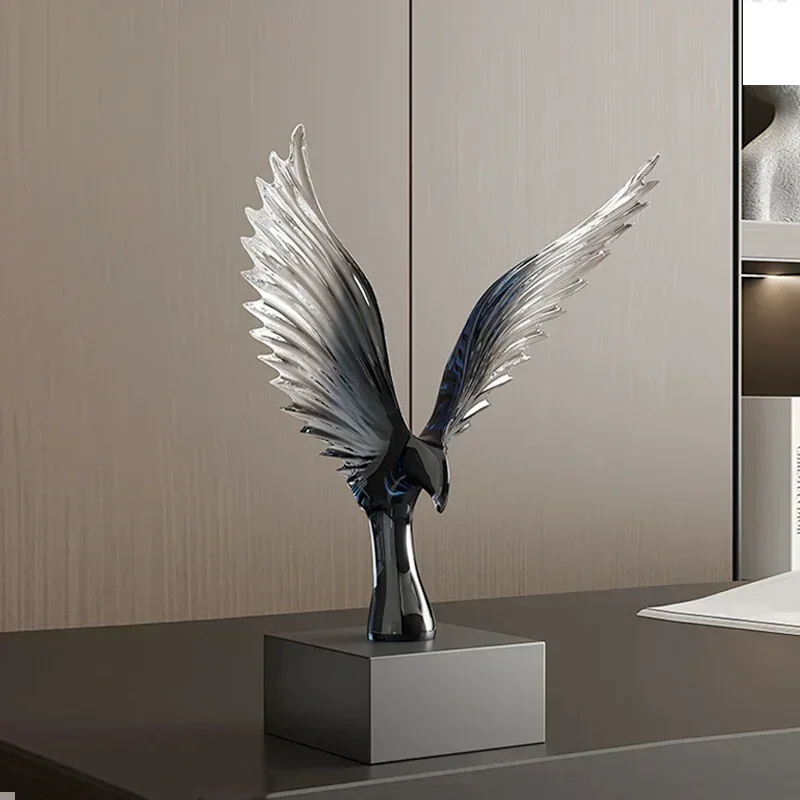 

Creative Decor Sculptures Office Decoration Animal Eagle Sculpture Model Ornament Living Room Wine Cabinet Artistic Soft Decor