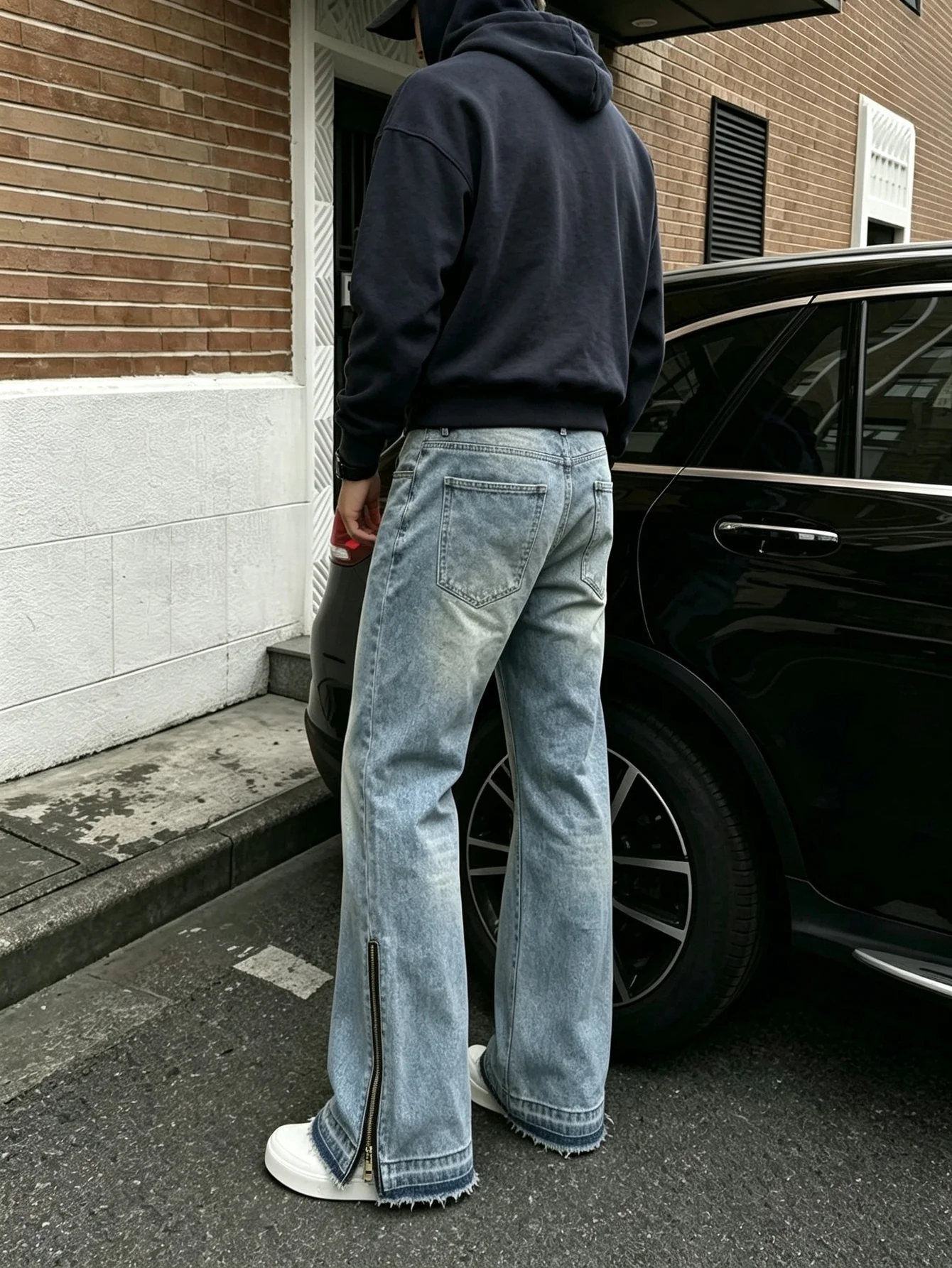 Y2K American Street Style Mens Flared Denim Jeans Soft Stretch Casual Pants Nice Gift Choice For Husband And Boyfriend