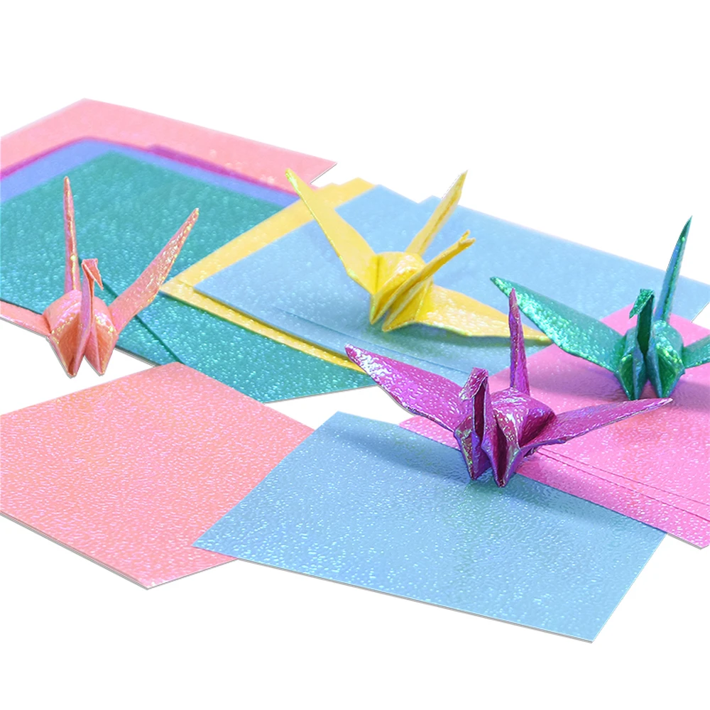 50pcs Lots No-Self Adhesion Children DIY Origami Flash Sponge for Thousand Paper Cranes and Flowers DIY Packages Easy Use Supply