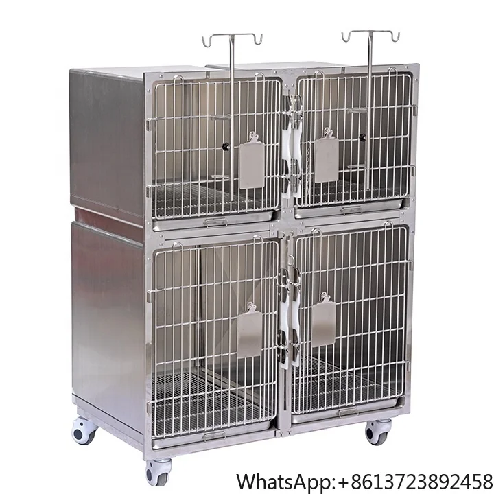 

Pet Hospital Cage Full Roundcorners Made by Stainless Steel 304