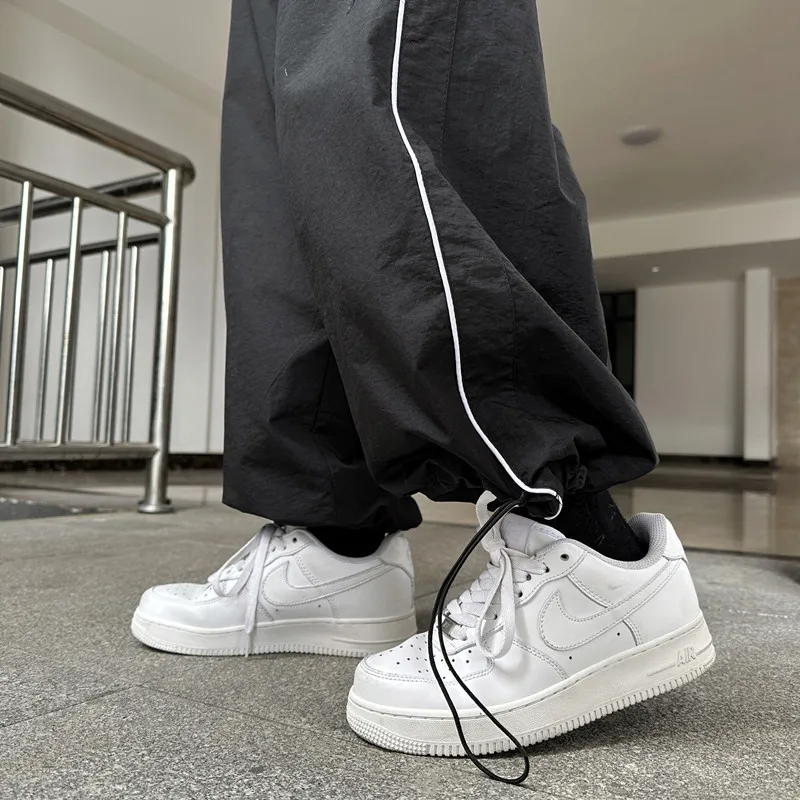 Y2K Vintage Mode Lose Hose 2024 Casual Straße Hip Hop Baggy Hosen Hohe Taille Breite Bein Hosen Solide Jogger Frauen kleidung – Detail 7