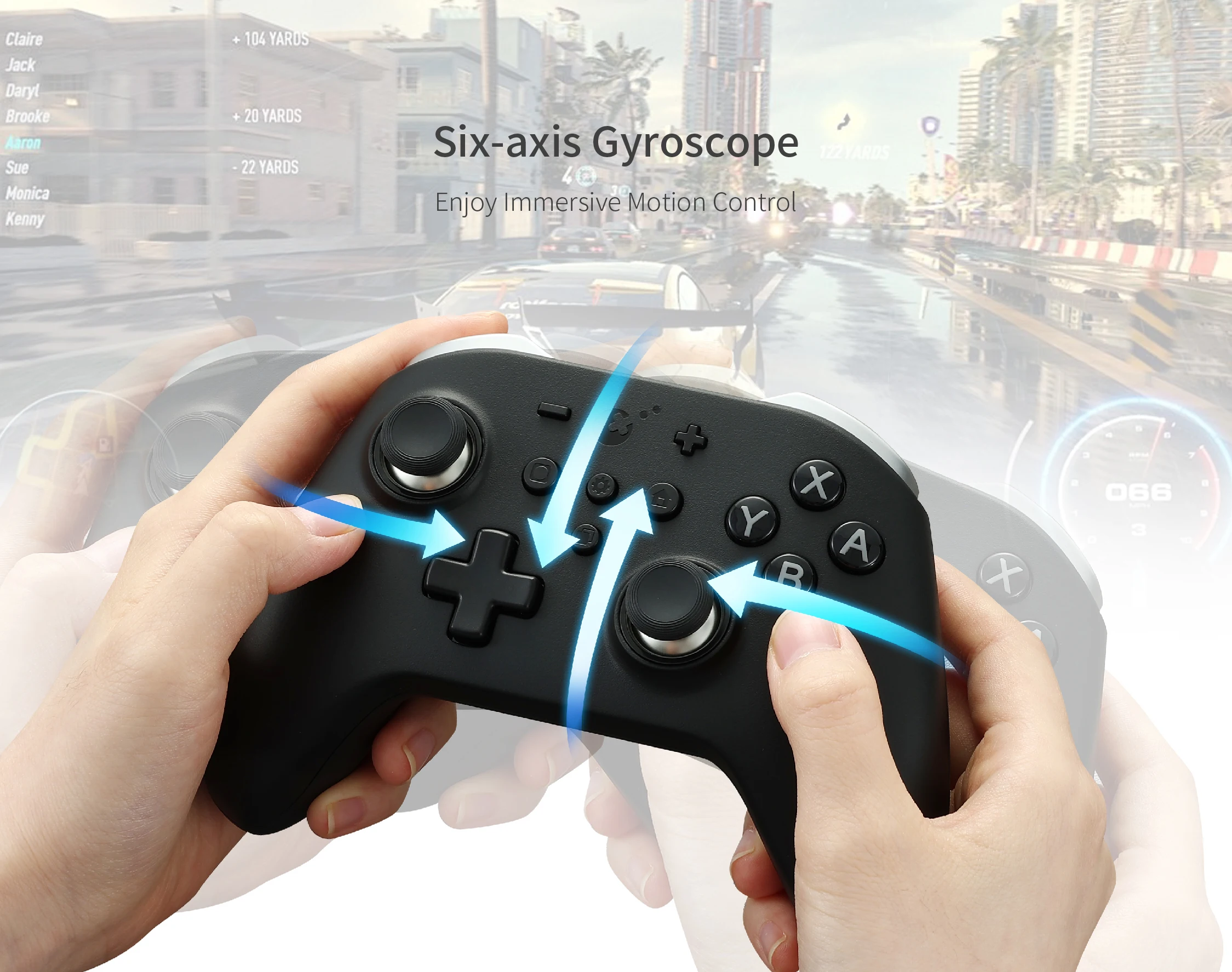 GuliKit Bluetooth-Spielcontroller mit TMR-Joystick und Hyperlink 2 Adapter für Windows/Switch 2/Steam Deck/iOS/macOS – Detail 15