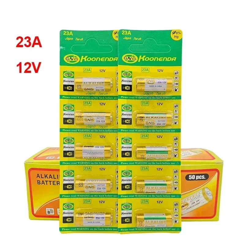 البطارية الجافة: بطارية 23A 12V مناسبة لجرس الباب بجهاز التحكم عن بعد في إنذار السيارةA23.23A.23GA، A23S، E23A، MS21، V23GA، GP23A، LRV08