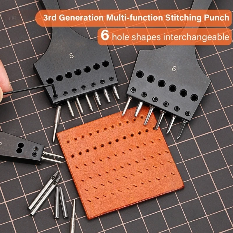 

Набор сменных насадок для пробойников по коже 3G: алмазные, овальные, круглые, французские, для рукоделия и DIY-проектов