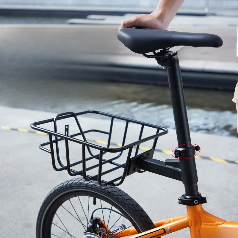 

Bicycle metal rear basket folding electric vehicle rear quick dismantling basket