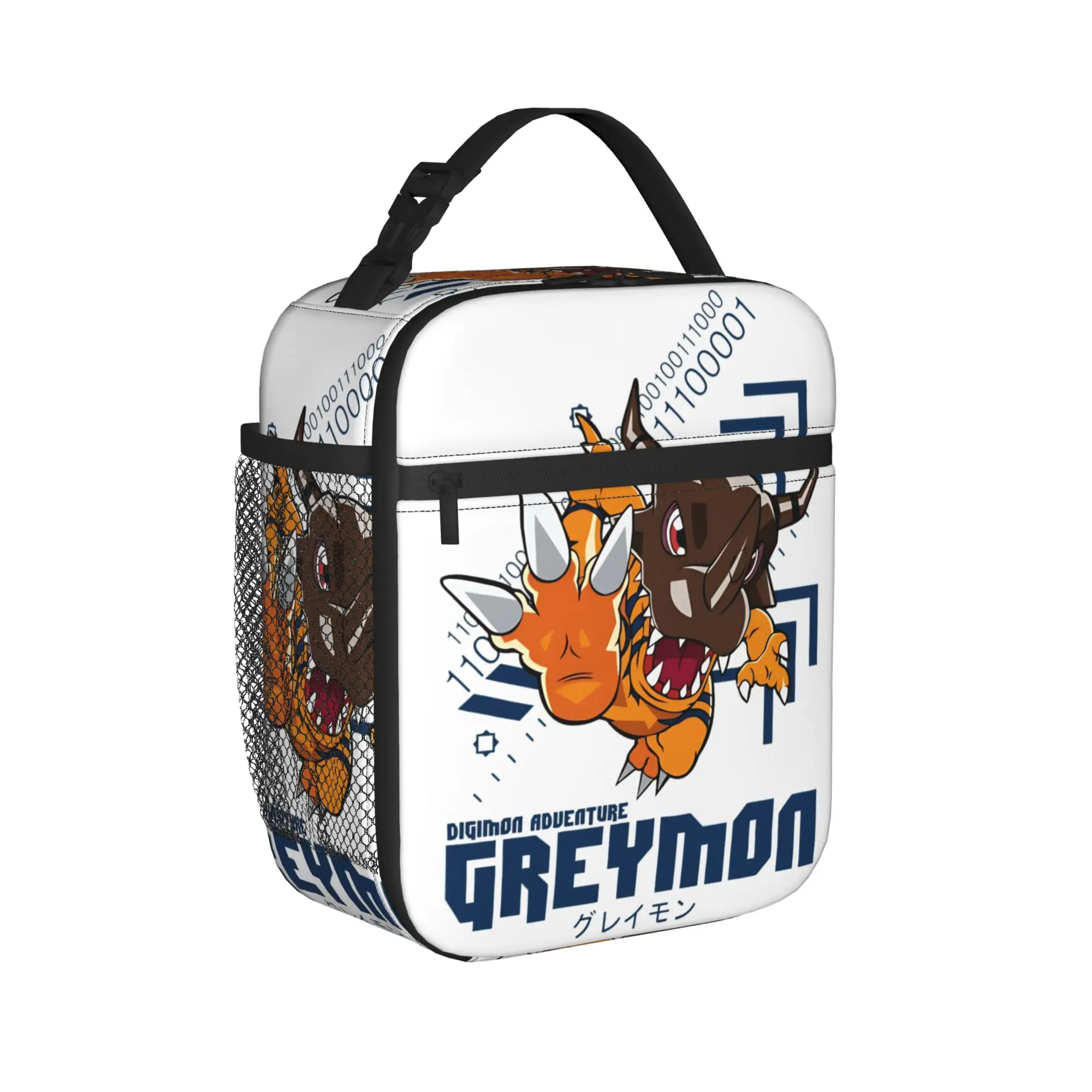 digimon adventure greymon Insulated Lunch Bags Thermal Bag Meal Container  High Capacity Tote Lunch Box Food Storage Bags School