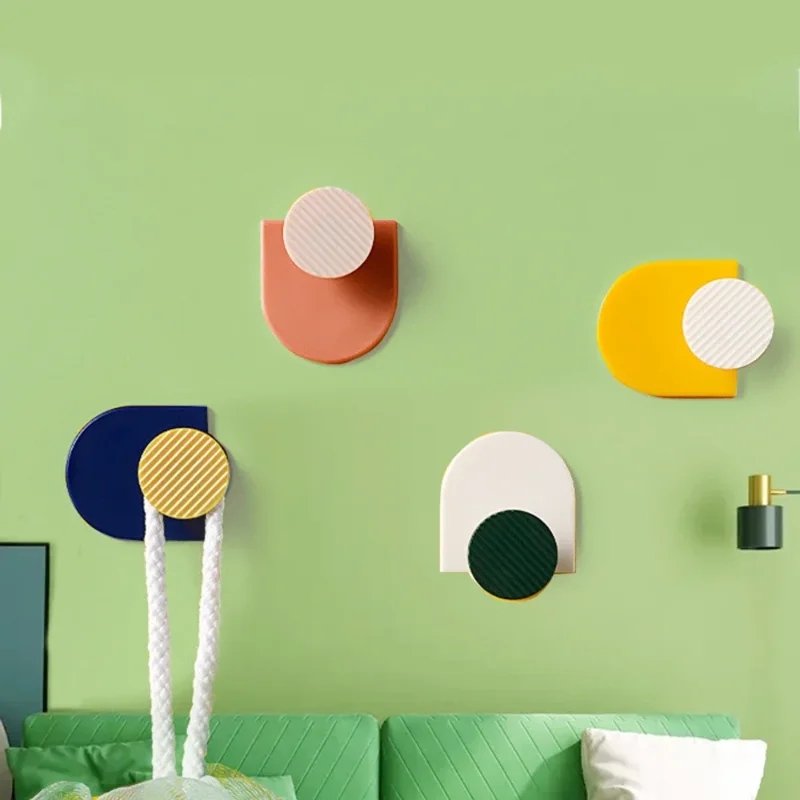 4 ganchos de pared adhesivos de primera calidad, fáciles de instalar, ahorradores de espacio, ganchos para toallas/abrigos para colgar sombreros en baño, cocina o dormitorio