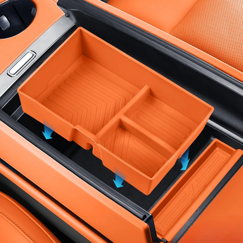 

Подлокотник для центральной консоли, силиконовый водонепроницаемый нескользящий автомобильный органайзер для Xiaomi YU7 2025 2026, аксессуары для уборки