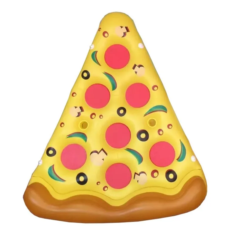 PVC pizza inflatable floating row, foldable water lounge chair, inflatable floating bed, party 180CM