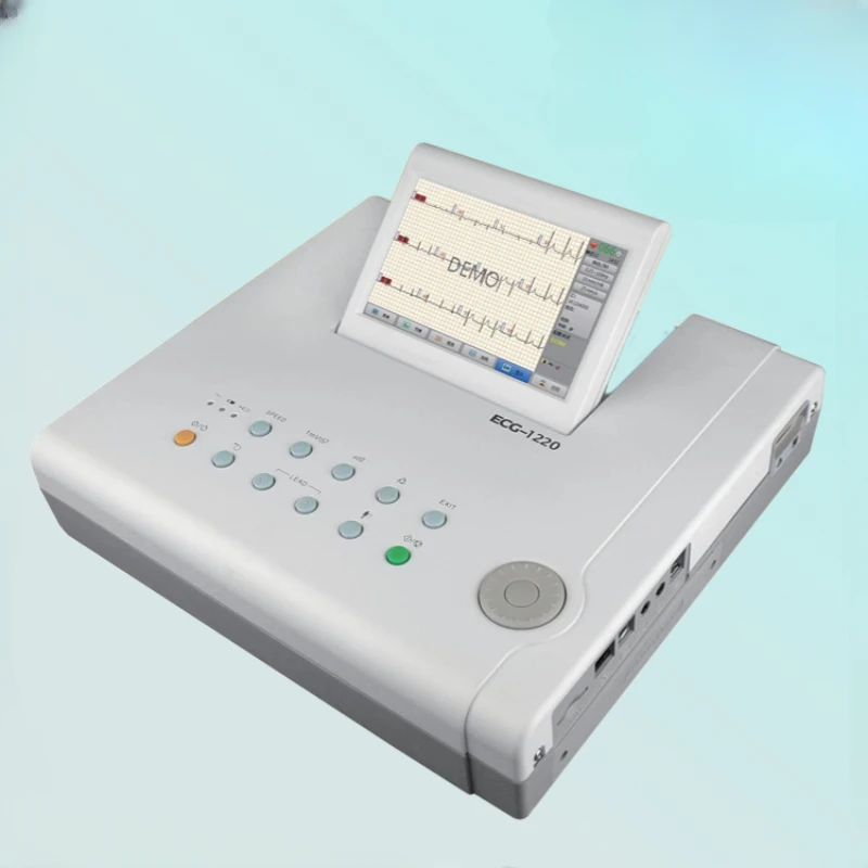 Digital 12 channel electrocardiogram machine, hospital's same type of electrocardiogram equipment, 12 lead ECG 1220