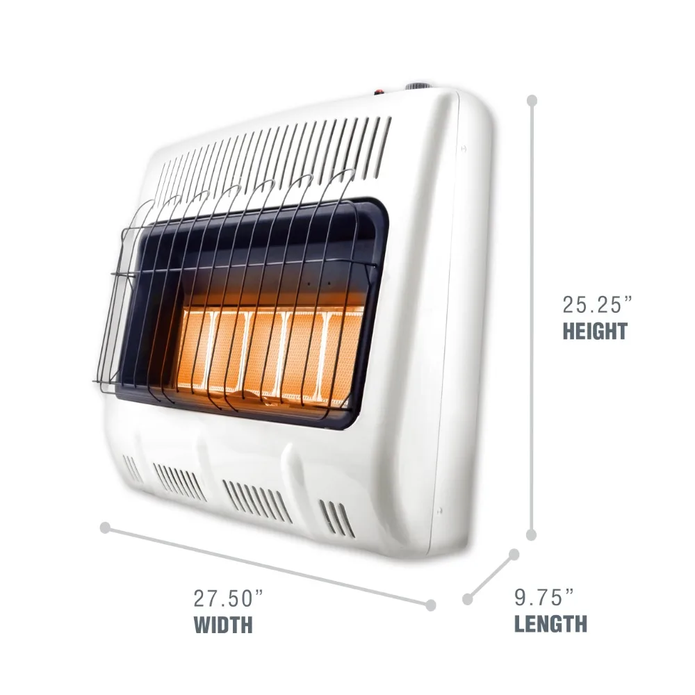 Mr. Heater-calentador de Gas Natural radiante F299831, sin ventilación, 30.000 BTU, Multi