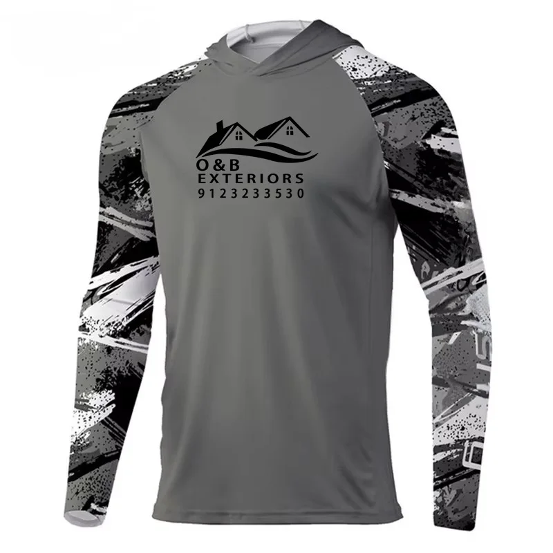 

2025 Fishing Shirts Hooded Moisture Wicking Jersey For Fishing UV Hoodies Clothing Camiseta De Pesca Men's clothing Hooded Tops