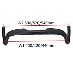 2025 carbon gravel handlebar big flare bar cyclocross road bike handlebar 400/420/440mmcarbon bicycle handlebars 25degree