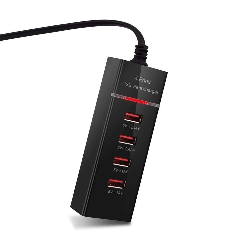 

1Pcs 4-Port Charging Power Strip Eu Plug Dc 12V 1a Power Adapter LED Indicator for Cctv Camera Security Equipment and Router