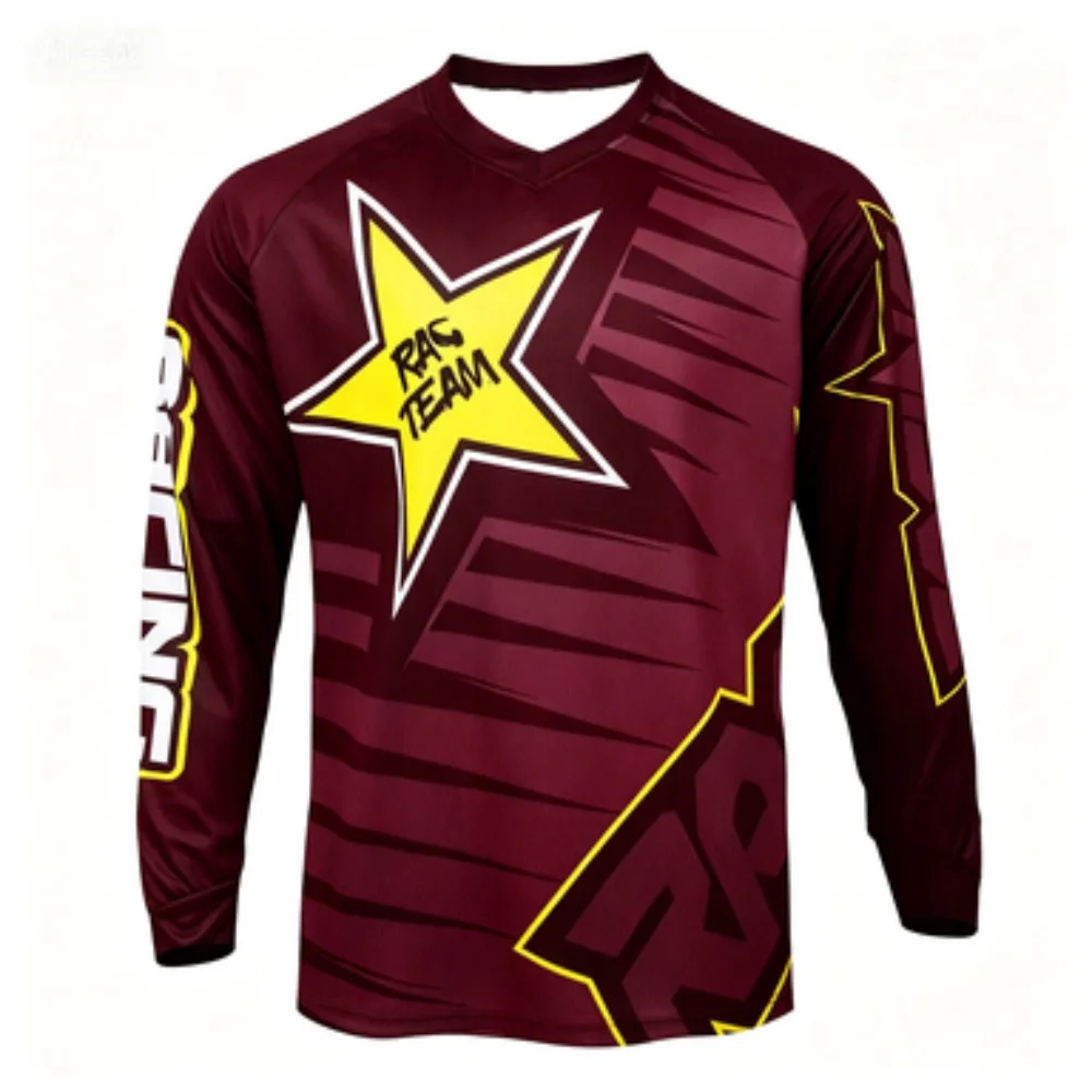 Sports Style Long-Sleeve Top Team-Themed Design Star Pattern Print Comfortable Breathable Fabric for Daily & Sports Use view 3