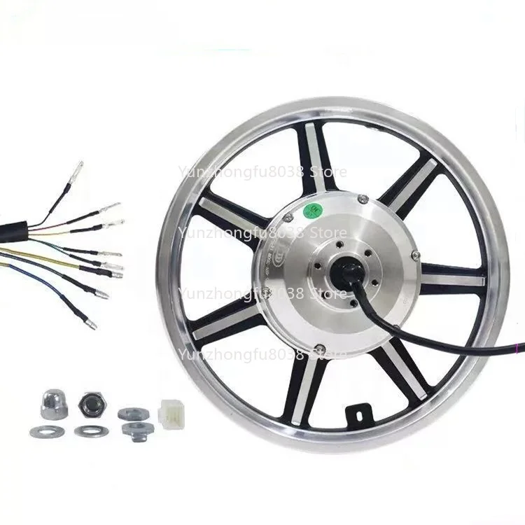 14 Inch 36V 48V 500W Brushless Disc Brake Aluminum Alloy Wheel Hub Motor, Opening Size 121-125mm100mm
