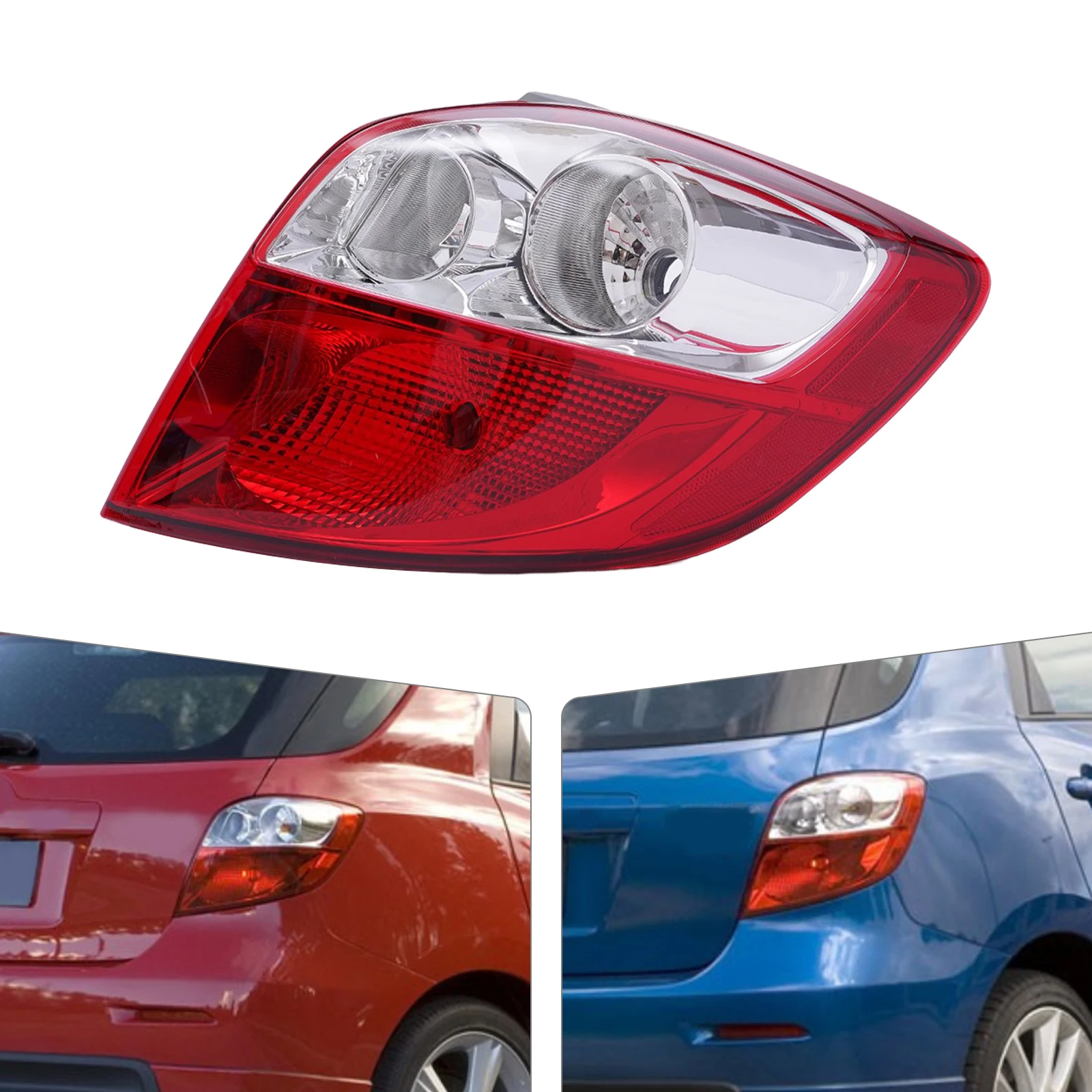 Left Side OR Right Side Fit 2009-2014 Toyota Matrix Tail Lights Pair Outer Taillamps Assembly Red OEM 8156002450