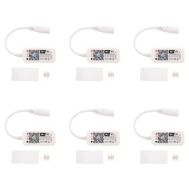 

Светодиодная лента RGB 6X с голосовым управлением, совместимая с Alexa и Google Home, Wi-Fi контроллер с бесплатным приложением для iOS и Android - ABIU