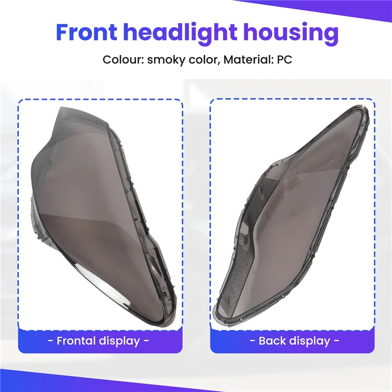 

Smoke Car Side Headlight Lens Lamp Shade Shell Cover For 2006 2007 2008 2009 2010 2011 Honda Civic FD 8Th-A93R