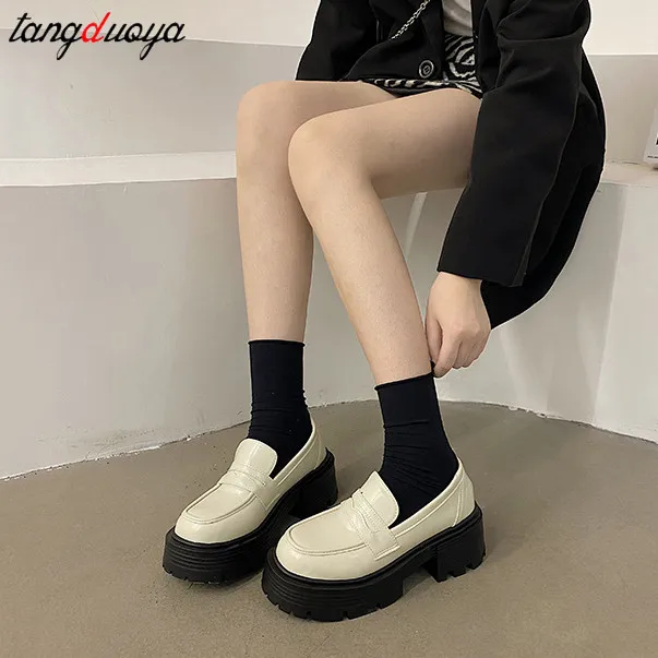 loafers Women Platform Shoes Hidden Height Heels Women\'s Casual Loafers for spring And Winter Heels Dress Shoes mary janes 2024