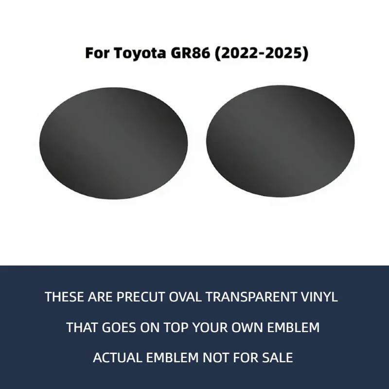 Für Toyota GR86 2022-2025 Auto Vorgeschnittene Dunkel Getönte TPU PPF Frontemblem-Schutzfolie Kratzfestes Außenzubehör – Detail 3