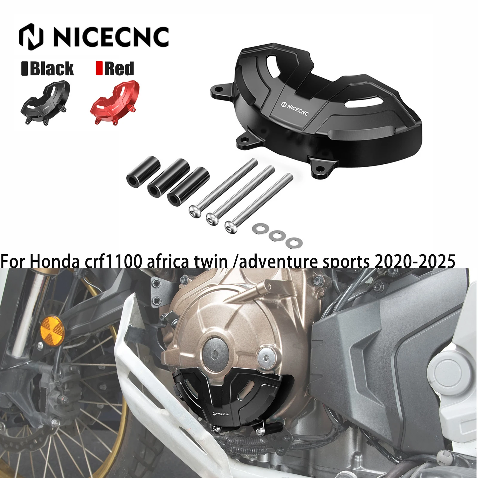 

For Honda CRF1100 Africa Twin CRF 1100 2020-2025 Left Motor Cover Guard Engine Cover Africa Twin CRF1100 Adventure Sports 20-25