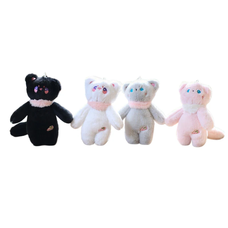 Desenhos animados Cat Keychain para Crianças Boneca de Pelúcia, Mochila Hang Key, Presentes de Moda, Brinquedos Pingente, Aniversário, Amigos, Kawaii, 13cm