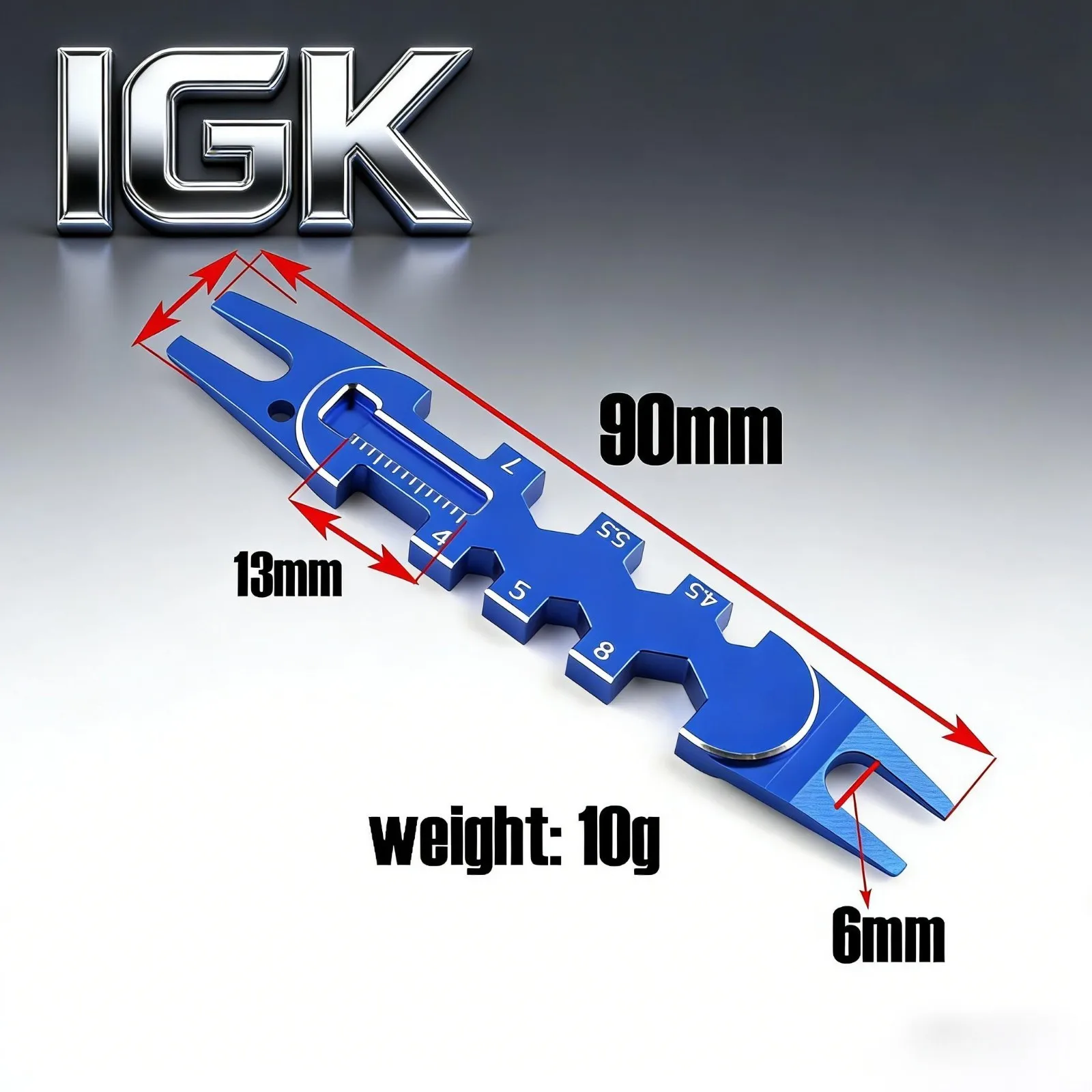 Multi-Function RC Wrench (4-8mm) - Aluminum Ball End Remover for 1/8 1/10 Buggy/Crawler/On-Road Car Repair
