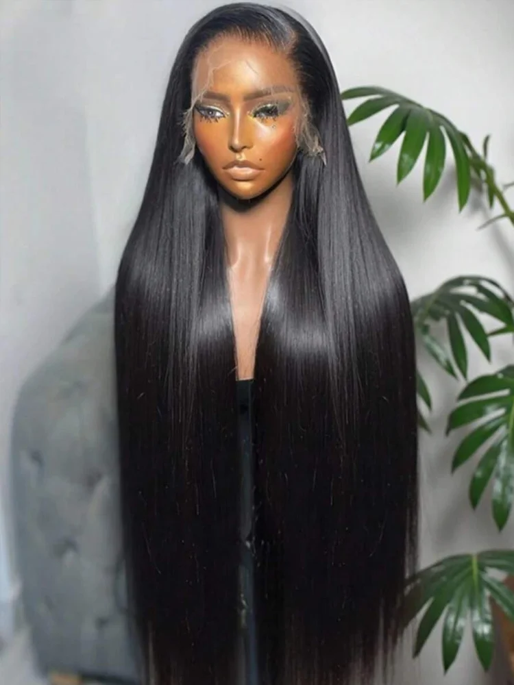 13x4 HD Lace Frontal Wigs 34 Inch Lace Front Wigs Straight Human Hair Pre Plucked With Baby Hair 250 Density Human Hair Wig For Black Women Choice