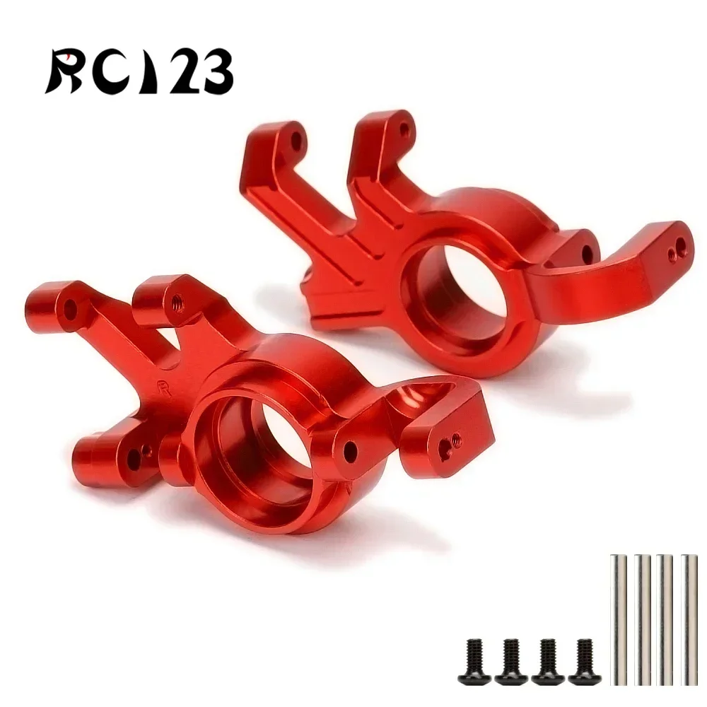 2PCS Aluminum #7737 Steering Hub Carrier Blocks Left / Right for RC 1/5 Traxxas X-Maxx XMaxx 77076-4 77086-4 Car Accessories