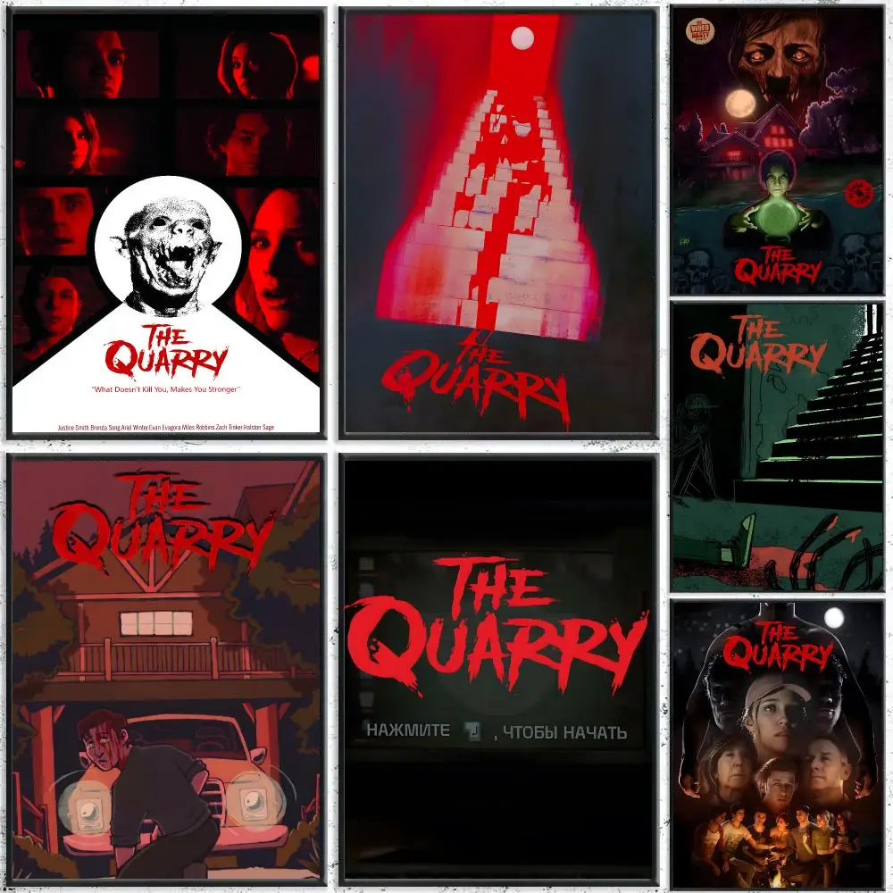 Game The Quarry Poster Self-Adhesive Waterproof Wall Stickers Coffee Bar Home Wall Decor