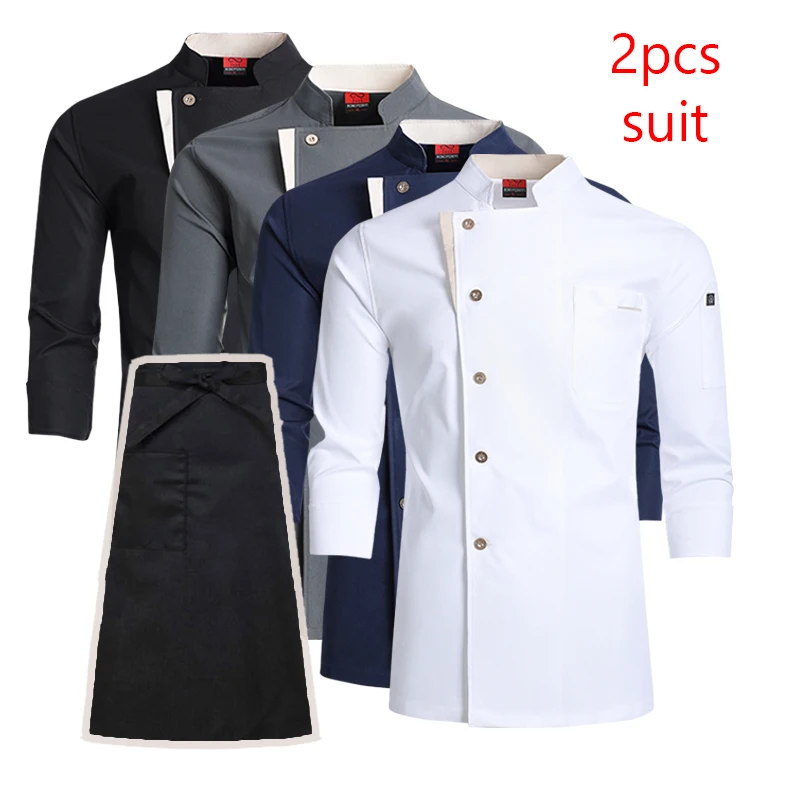Restaurant Kochjacke und Schürze, Lebensmittelservice, Küche, Kochkostüm, Pizza, Kochuniform, Bäckerei, Café, Kellner, Arbeitshemden