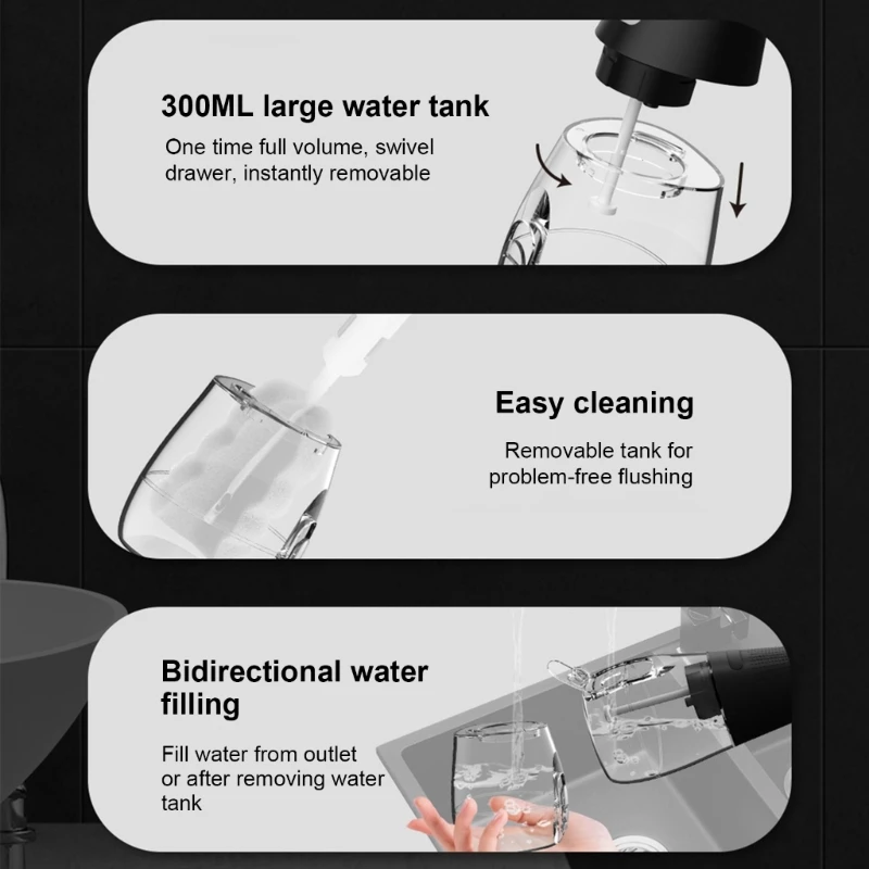 Wasserflosser Akku-Irrigator Tragbarer Wasserpick-Zahnreiniger Wasserdicht