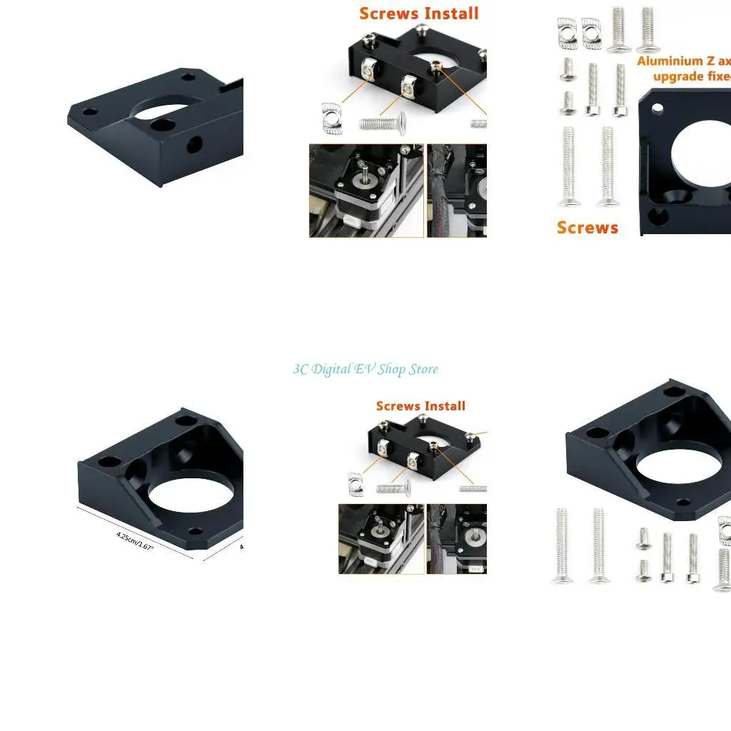 

E74D Printer Z-axis Stepper Motor Upgrade Mount Holder Bracket Aluminum Alloy