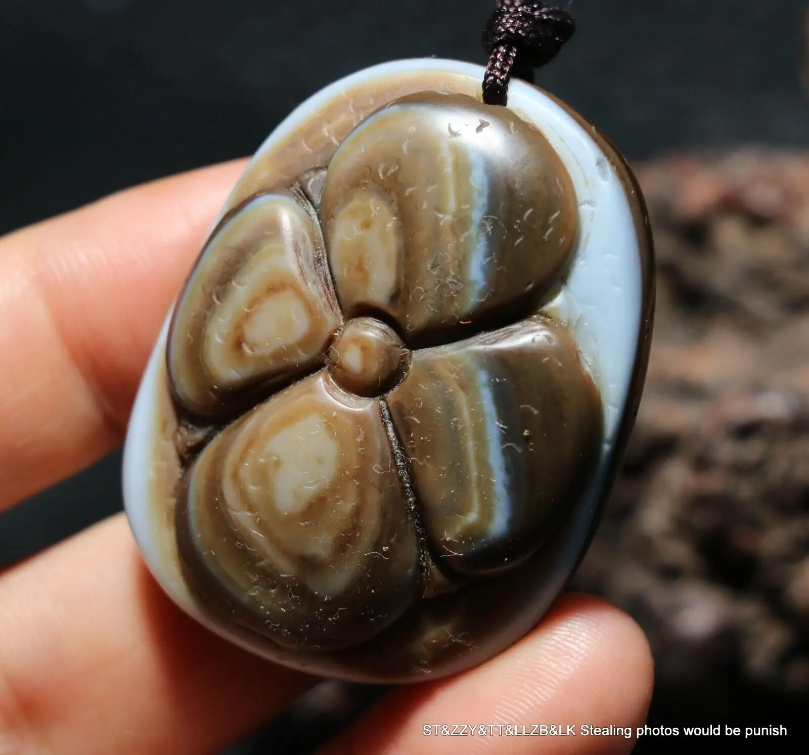 

Energy Power Tibetan old Agate Flower Goat Heaven Eye dZi Bead Big Pendant ZZY46 LKbrother Sauces Top Quality Garrantee