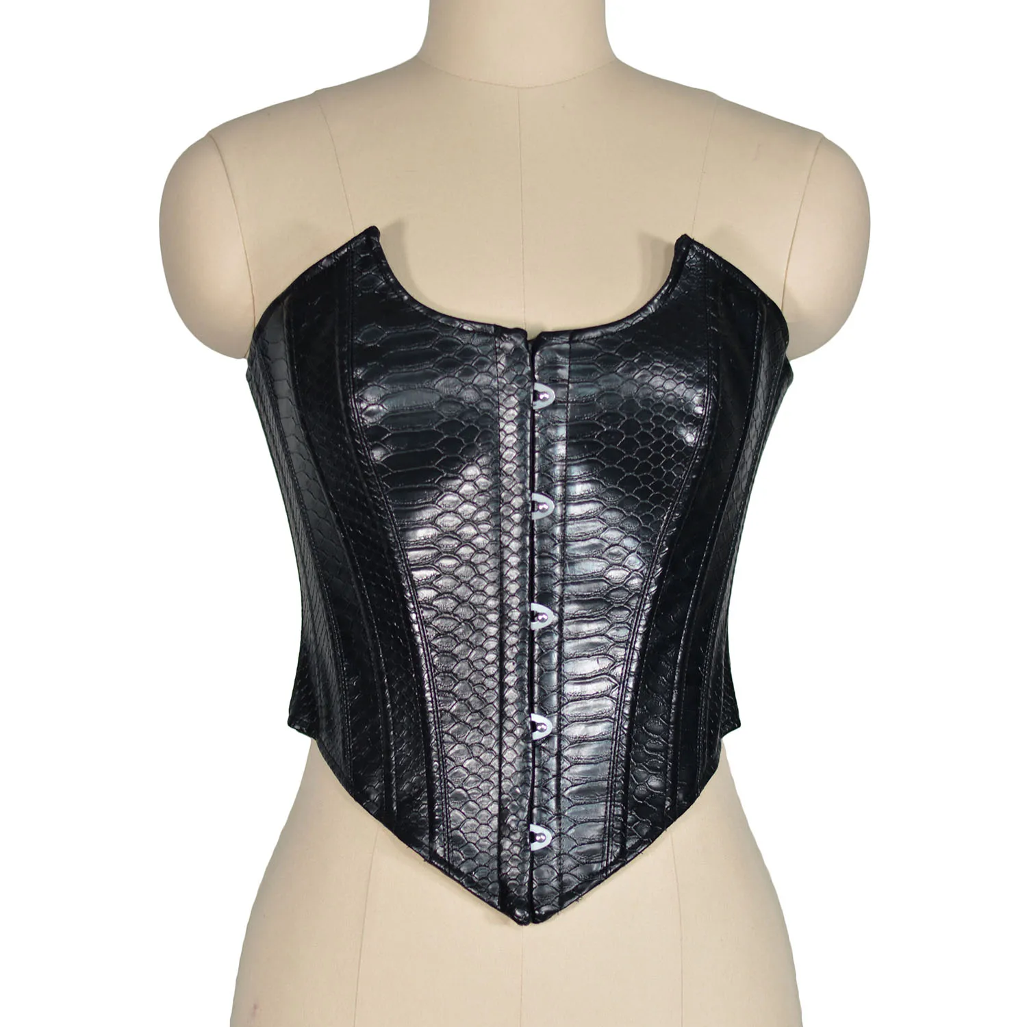 

Women Leather Corset Top Crop Bustier Gothic Bra Push Up Bodice Sexy Lingerie Corselet