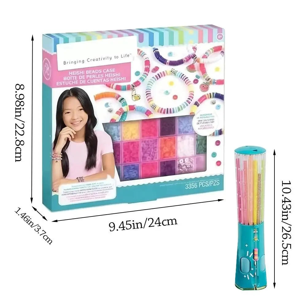 New PVC Click Bracelet Maker Kit Handmade Beaded DIY Charm Bracelet Kit Easy Click with Beads Jewelry Making Kit Girls