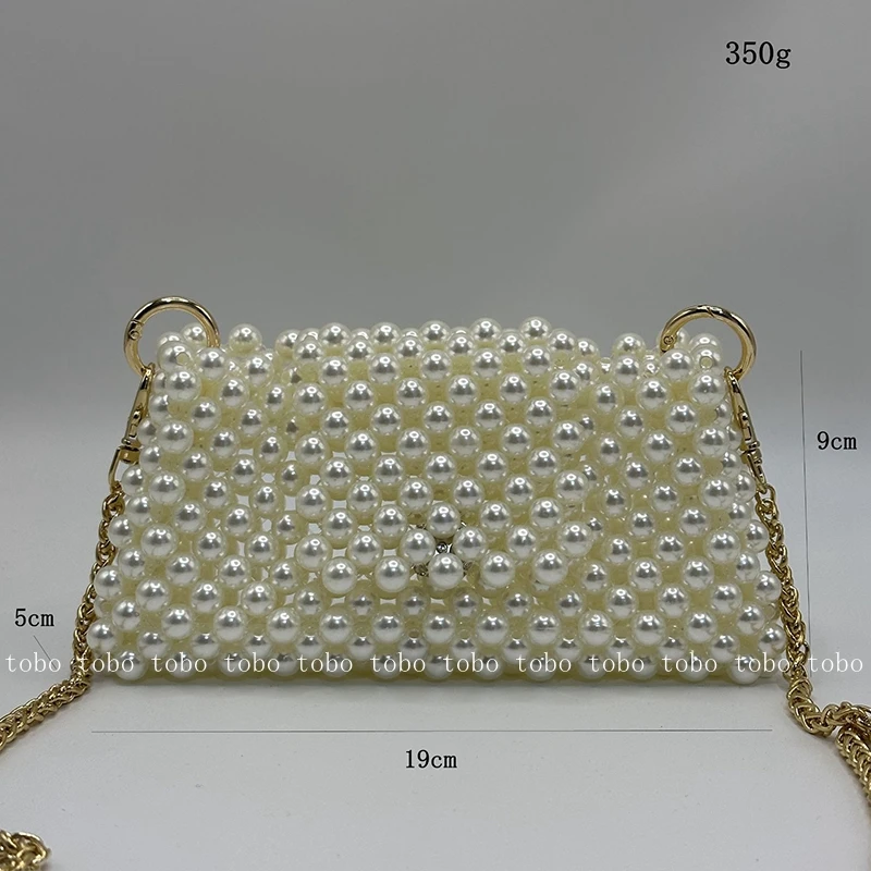 Borse e borsette di perle personalizzate catena di metallo borse piccole con perline di moda Fairy Bead Dinner Crossbody Anime Bags per le donne