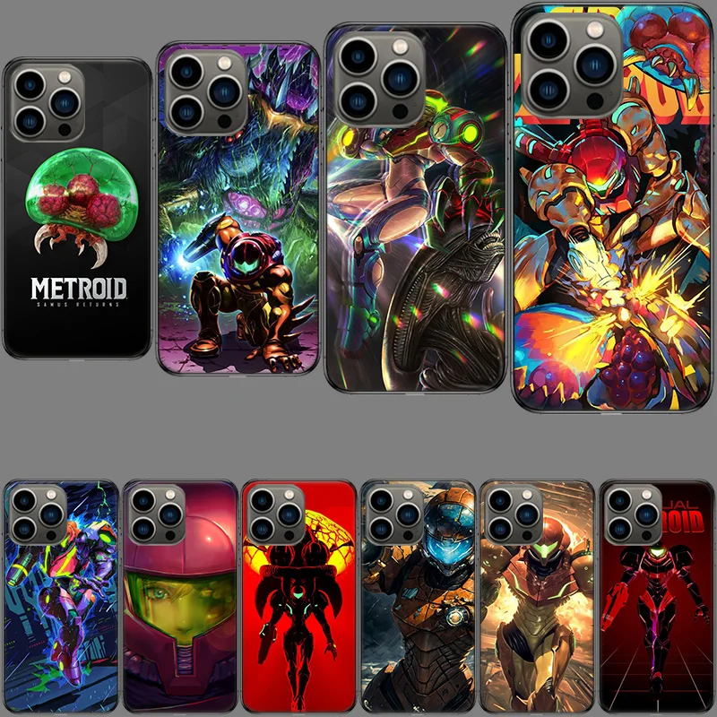 Funda para Teléfono M-METROID para iPhone 16E, 15 Pro, 14 Plus, 17E, 16, 17 Pro Max, Air 11, 12, 13 Mini, Antigolpes, Linda, de TPU